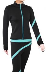 ny2 Sportswear Figure Skating Polartec Polar Fleece Spiral Jacket