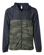 Global Men's Hooded Lightweight Windbreaker Rain Jacket Water Resistant Shell
