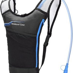 Mubasel Gear Hydration Backpack Pack With 2L BPA FREE Bladder - Lightweight Pack Keeps Liquid Cool Up to 4 Hours - Great Storage Compartments - Outdoor Sports Gear for Running Hiking Cycling Skiing