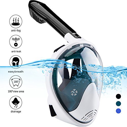 Snorkel Mask 180° Panoramic View Diving Scuba Mask Easy breath with Anti-Fog and Anti-Leak