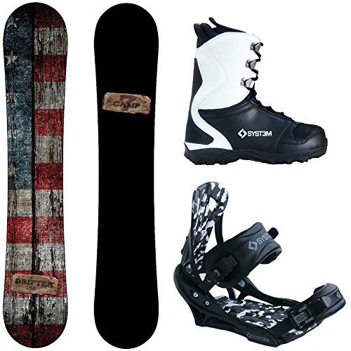 Camp Seven Drifter and APX Men's Complete Snowboard Package 2019 New