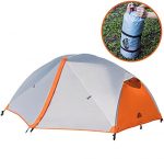 Rugged Mountain Co. 2-Person Waterproof Tent set up for camping, showcasing its lightweight, compact, and durable design