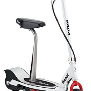 Razor E200S Seated Electric Scooter, White/Red