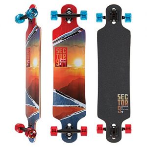 Sector 9 - Vista Meridian Complete 40 Inch Maple Drop Through Longboard for Freeride and Commuting