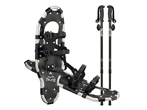 ALPS Performance Snowshoes with Pair Antishock Snowshoes Poles + Free Carrying Tote Bag