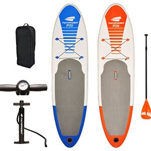 Pathfinder Inflatable SUP Stand Up Paddle Board, Complete KIT: Board, Fin, Pump, Paddle & Carry Bag