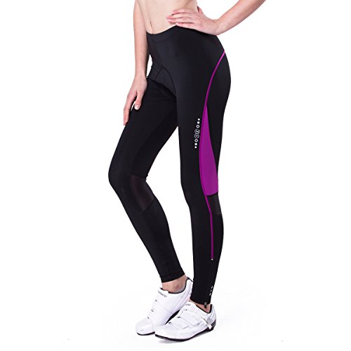 Eco-daily Women's Cycling Tights 4D Padded Breathable Long Bike Bicycle Pants With Pocket
