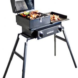 Blackstone Grills Tailgater - Portable Gas Grill and Griddle Combo - Barbecue Box - Two Open Burners “ Griddle Top - Adjustable Legs - Camping Stove Great for Hunting, Fishing, Tailgating and More