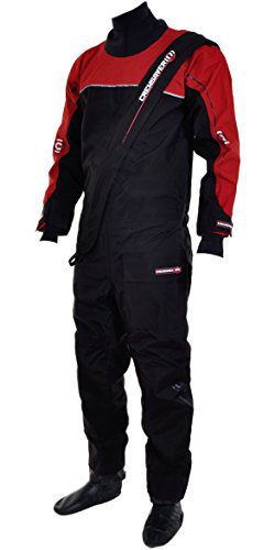 Crewsaver Cirrus Drysuit Including UnderFleece & Dry Bag in Black/RED