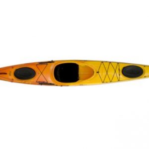 Riot Kayaks Edge 14.5 LV Flatwater Day Touring Kayak (Yellow/Orange, 14.5-Feet)