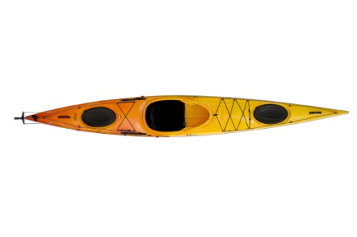 Riot Kayaks Edge 14.5 LV Flatwater Day Touring Kayak (Yellow/Orange, 14.5-Feet)