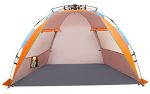 Oileus X-Large 4 Person Beach Tent Sun Shelter - Portable Sun Shade Instant Tent for Beach with Carrying Bag