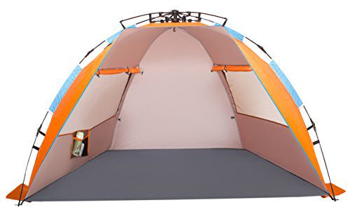Oileus X-Large 4 Person Beach Tent Sun Shelter - Portable Sun 