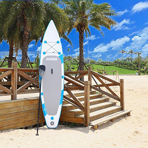Pexmor 11' Inflatable Stand Up Paddle Board (6 Inches Thick) with SUP Accessories & Carry Bag