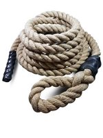 GSM Brands Sisal Gym Climbing Rope for Fitness and Strength Training (25 Feet Long x 1.5 Inches Diameter)