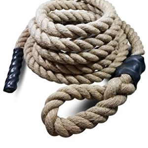 GSM Brands Sisal Gym Climbing Rope for Fitness and Strength Training (25 Feet Long x 1.5 Inches Diameter)