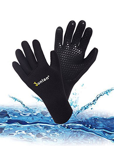 Junlan Neoprene Diving Gloves, Wetsuits Glove for Snorkeling, Kayaking, Water Jet Skiing, Sailing, Scuba Diving, Rafting