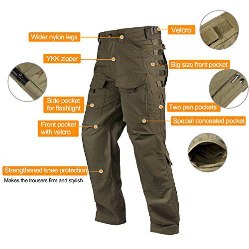 FREE SOLDIER Outdoor Men Teflon Scratch-resistant Pants Four Seasons ...