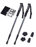 Adjustable Trekking Poles Set of 2 – Collapsible Walking Poles for Walking, Hiking, Camping, Snowshoeing
