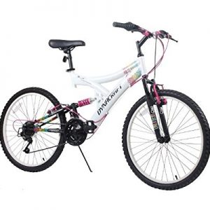 Dynacraft Women's 24" 21 Speed Rip Curl Bike, 17"/One Size, White/Black/Pink