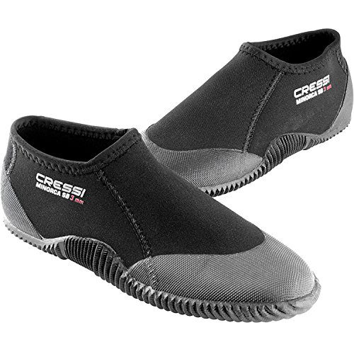 Cressi Short Adult Anti-Slip Sole Boots - Water Sports Basic: Snorkeling, Diving, Rafting, Windsurfing