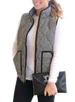 HOTAPEI Women's Slim Fall Lightweight Down Vest Outdoor Puffer Quilted Vest with Zipper