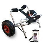 TMS Kayak Canoe Jon Boat Carrier Dolly Trailer Tote Trolleyw/Free Cell Phone Bag