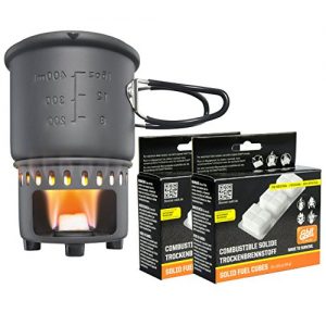 Esbit 3-Piece Lightweight Camping Cook Set for Use with Solid Fuel Tablets