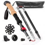 Cruzyo Trekking Hiking Pole Collapsible 3K Carbon Fiber & 7075 Aluminum