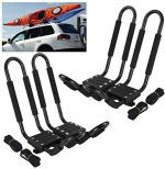 Car Rack & Carriers© Universal 2 Pairs J- shape Rack HD Kayak Carrier Canoe Boat. Surf Ski Roof Top Mounted on Car SUV Crossbar