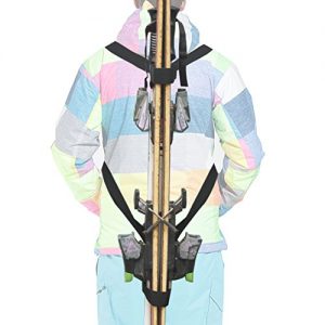YYST Ski Tote | Skis and Poles Backpack Carrier | Ski and Pole Carry Sling Strap| ski Shoulder Strap -Hold your Poles together -Free your hand! Stronger than One Single Sling.