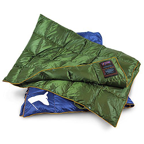 Horizon Hound DOWN CAMPING BLANKET - Outdoor Lightweight Packable Down Blanket Compact Waterproof and Warm for Camping Hiking Travel - 650 fill power