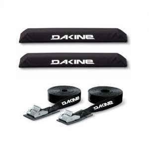 DaKine Long Aero Rack Pads with 12' Tie Down Straps - Black