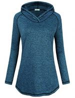 Faddare Womens Long Sleeve Lightweight Activewear Seamless Hoodie Sweatshirt