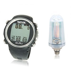 Seac Guru Hoseless Air Integrated Dive Computer Watch with Transmitter & PC Download Kit
