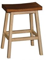 Quails Run 24 in. Saddle Counter Stool - Set of 2