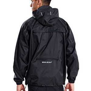 Baleaf Unisex Packable Outdoor Waterproof Rain Jacket Hooded Raincoat Poncho