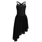 CHICTRY Kids Girl's Cutout Back Lyrical Dance Dress Irregular High-Low Skirt Ballroom Dancing Costumes