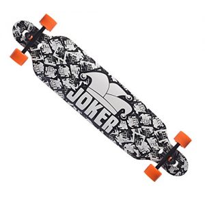 Backfire New Cruiser Drop Through Longboard Complete Professional Longboards, black and white