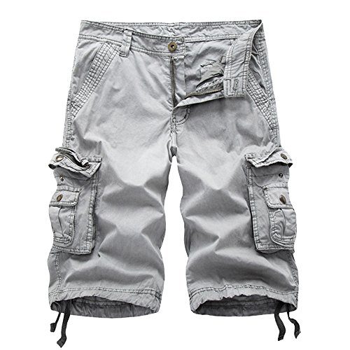 Oeak Men's Twill Cargo Shorts Multi Pockets Work Outdoor Wear