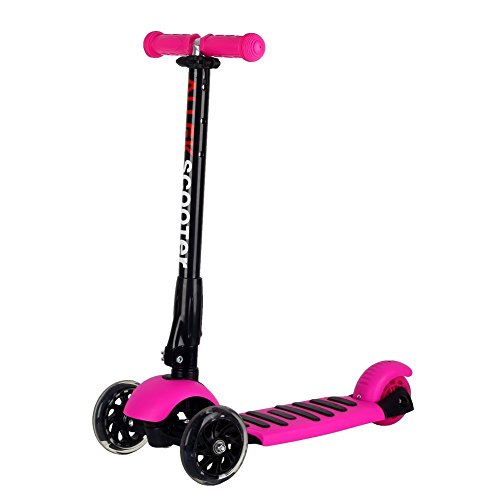 Kick Scooter for Kids Boys Girls Adjustable Height PU Flashing Wheels for Children from 3-14yrs
