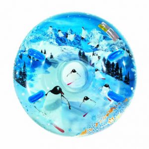 Aqua Leisure Uncle Bob's Winter Inflatable Round Air Penguin Snow Tube Sled for 2 (Two) Riders on Sledding Hill