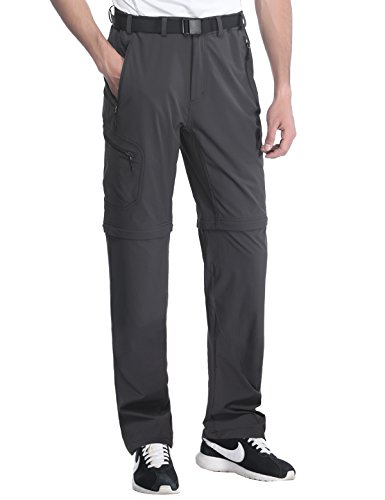 MIERSPORTS Men's Outdoor Cargo Pants Quick Dry Convertible Pants for Travel Hiking Climbing, Water Resistant, 5 Pockets