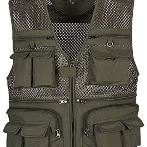Zhusheng Men's Mesh 16 Pockets Photography Fishing Travel Outdoor Quick Dry Vest Breathable Waistcoat Jackets