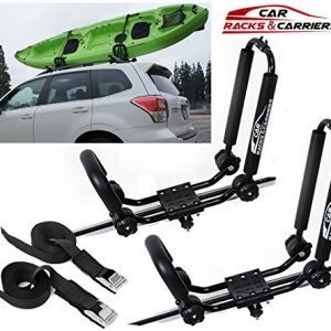 Car Rack & Carriers Universal Kayak Carrier Car Roof Rack Set of Two J-Shape Foldable Carrier for Canoe