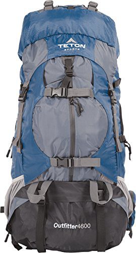 Teton Sports Outfitter 4600 Ultralight Internal Frame Backpack – Not Your Basic Backpack; High-Performance Backpack for Hiking, Camping, Travel, and Outdoor Activities; Sewn-In Rain Cover