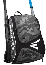 EASTON E110BP Bat & Equipment Backpack Bag | Baseball Softball | 2019 | 2 Bat Sleeves | Smart Gear Storage | Vented Shoe Pocket | Rubberized Zipper Pulls & Fence Hook for Dugout Functionality