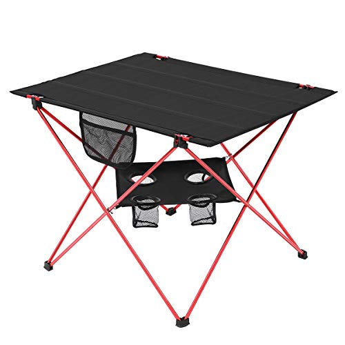 2 Tier Portable Lightweight Camp Table with Carrying Bag