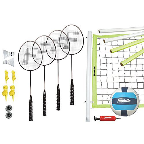 Franklin Sports Advanced Badminton and Volleyball Combo Set