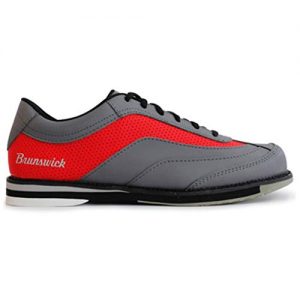 Brunswick Mens Rampage Bowling Shoes Right Hand- Grey/Red